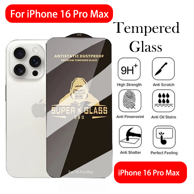 Anti Blue Light Film - Black King Kong Gorilla Tempered Glass,