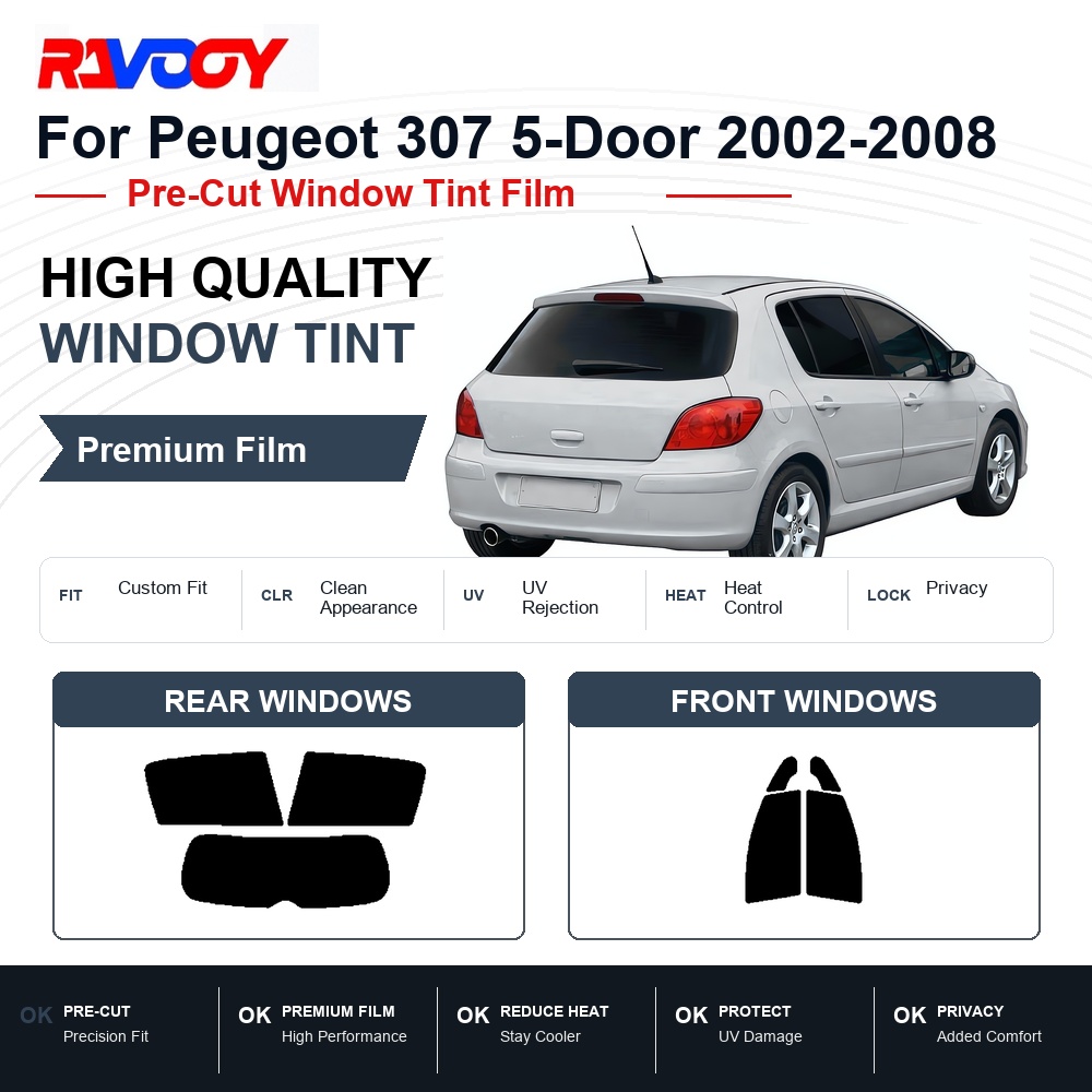 Privacy Screen Protector - Kaca Film Premium Pre-Cut Untuk Peugeot