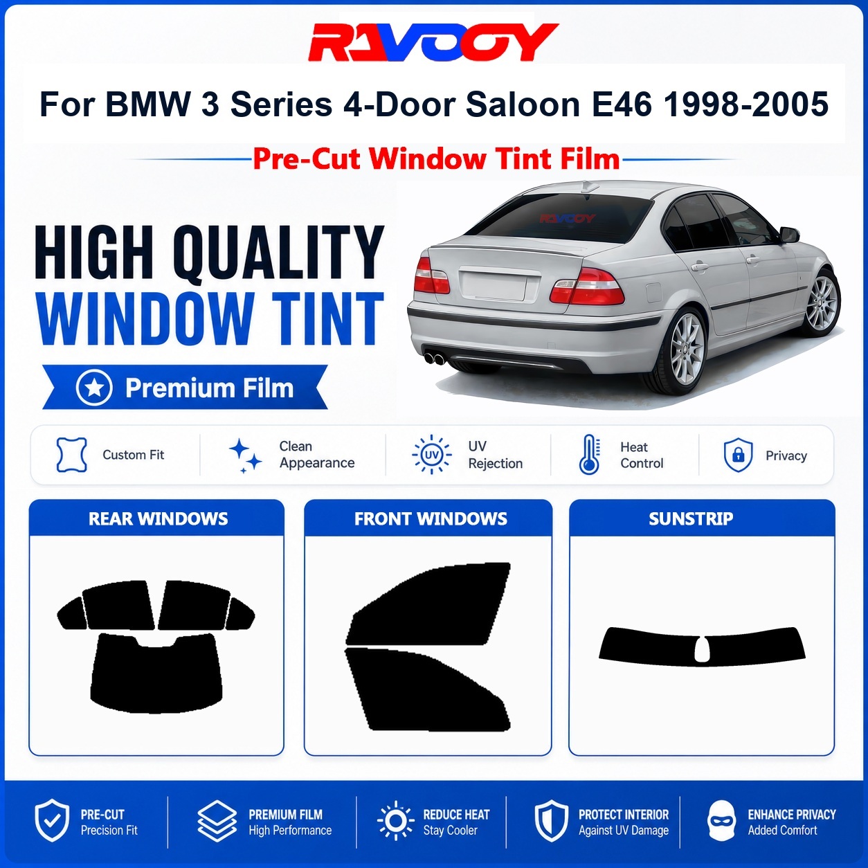 Privacy Screen Protector - Kaca Film Premium Pre-Cut Untuk BMW
