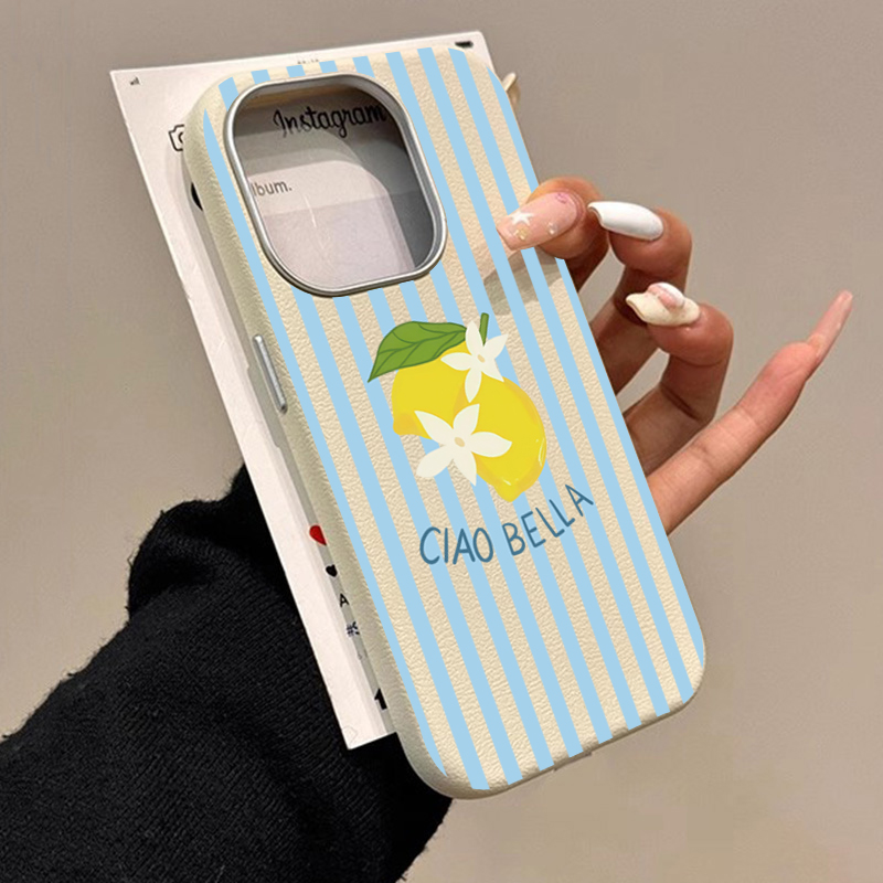 Samsung Galaxy S24 - Desain Retro Bergaris Lemon Cocok untuk