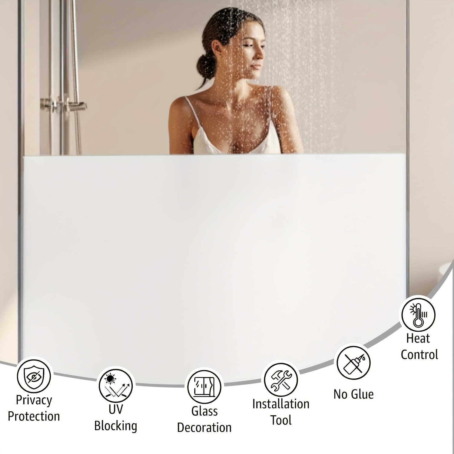 Privacy Screen Protector - Film Jendela Privasi Berwarna Putih Berlapis