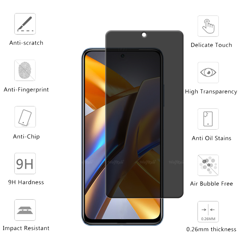 Pelindung kaca Tempered Xiaomi - Privacy Screen Protector ulasan dan harga