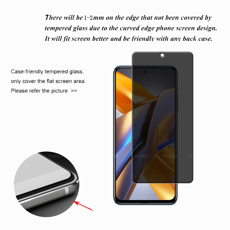 Pelindung kaca Tempered Xiaomi - Privacy Screen Protector ulasan dan harga
